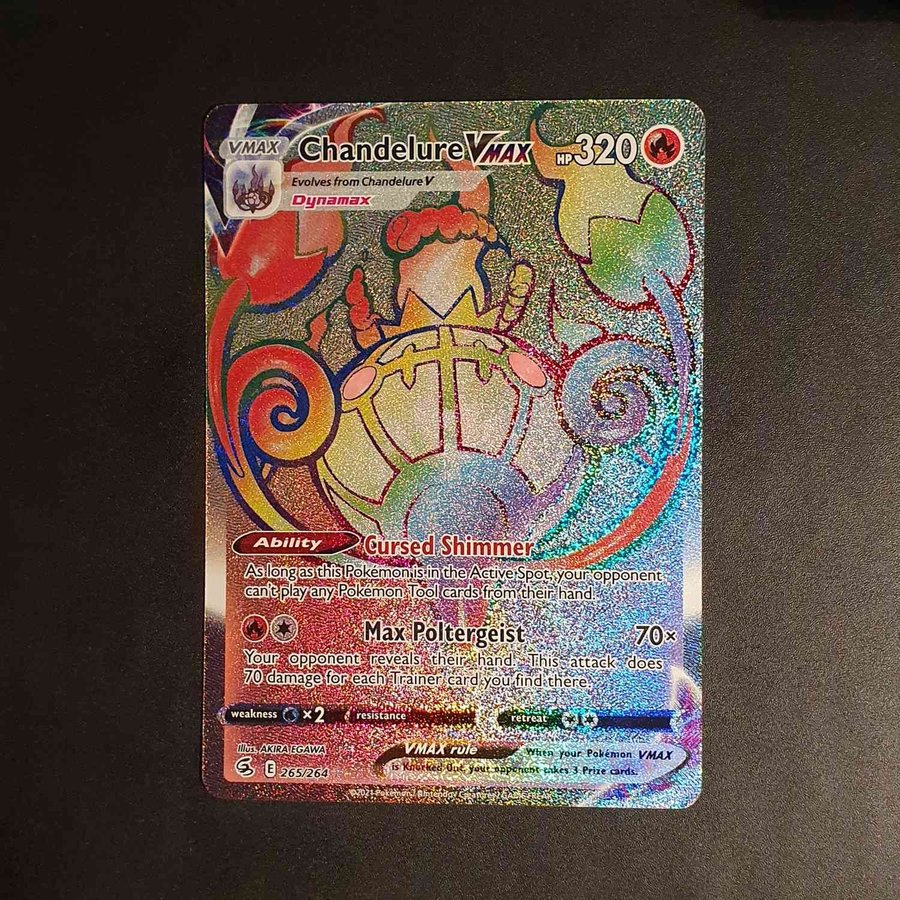 Pokemon Chandelure Vmax 265/264 Fusion Strike | Kp p Tradera (701028607) Pokemon Chandelure Vmax 265/264 Fusion Strike | Kp p Tradera (701028607)