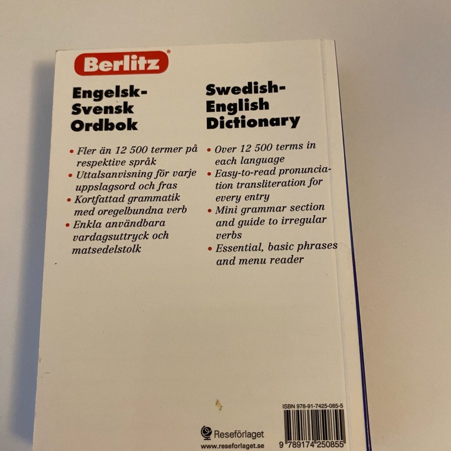 Berlitz Engelsk Svensk ordbok | Köp på Tradera (729985409)