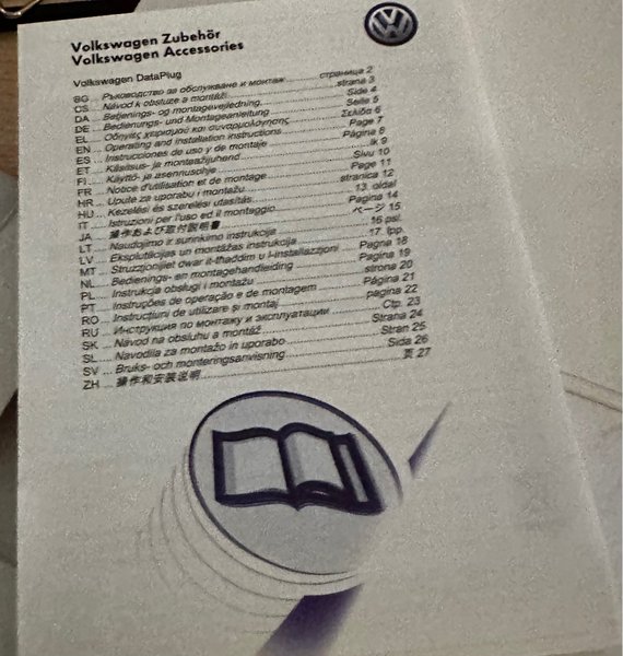 Dataplug by texa volkswagen
