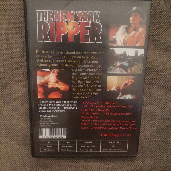 Se produkter som liknar The New York Ripper DVD på Tradera (717301230)
