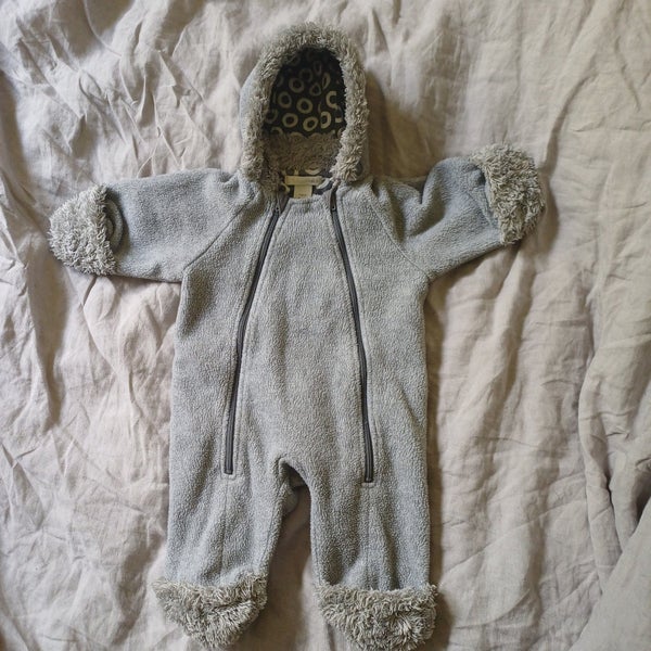 H&M grå tjock fleeceoverall, storlek 50/56 | Köp på Tradera (756032461)