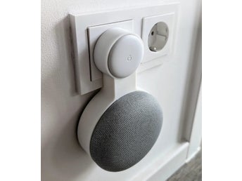 3D-Printad Vägg- & Uttagshållare till Google Nest Mini