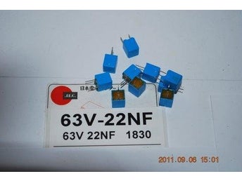 63V/22NF Kondensator 63V 10 stycken