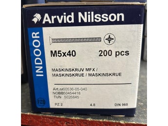 Arvid Nilsson M5x40 Maskinskruv 200 st