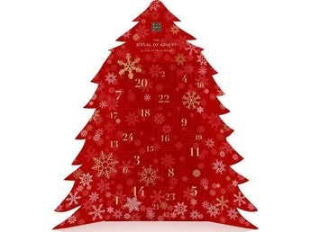 RITUALS TOM RÖD ADVENTSKALENDER JULKALENDER OÖPPNADE LUCKOR FYLL SJÄLV