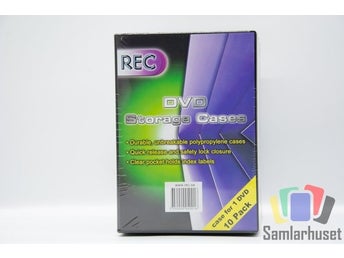 10-Pack Rec DVD Storage Cases - Case För Förvaring DVD - Svart - Tomma Fodral