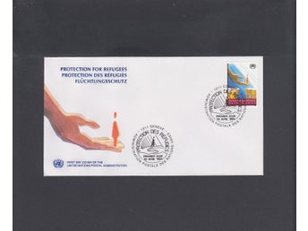 UNITED NATIONS. FDC från 1994 med vinjett.