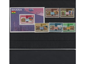 Ghana 1985 Exportvaror 5v + 1v i block