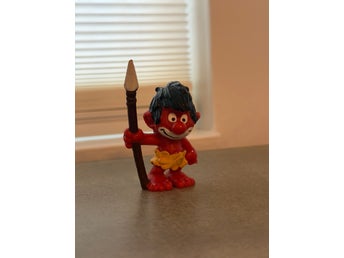 Smurf figur med spjut