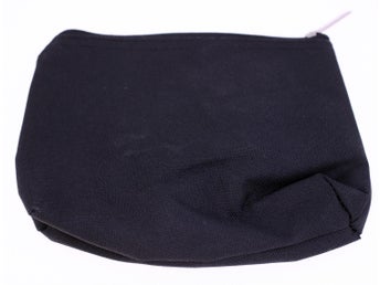 Looks mini black zipped pouch suitable for make-up-circa 00's-Weight 28g