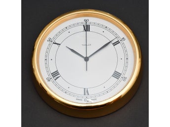 Türler bordsur Swiss Made mässing quartz bordsklocka ur 695