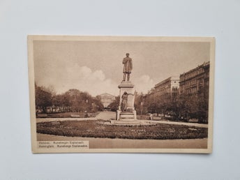 Vykort Helsingfors. Runebergs Esplanaden