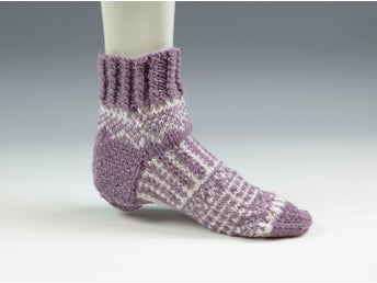 Handstickade Damsockor Stl. 39-40