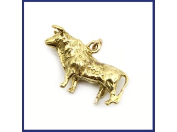 Hänge, 18K guld, tjur (vikt 4,1g)