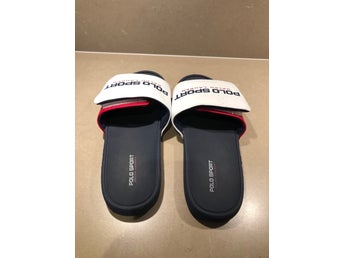 Polo Sport Tofflor - Vit/Blå - Strl 37