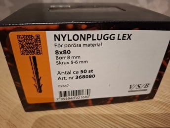 Nylonplugg Lex 8x80 - 50 st