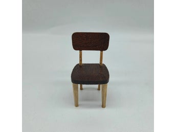 Äldre Stol #3, Lundby, Dockskåpsmöbel Miniatyr, Läs info/Read info, Se bilder!