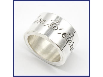 Ring, 925 silver, från Efva Attling, "From here to eternity..." (stl 16,6mm)
