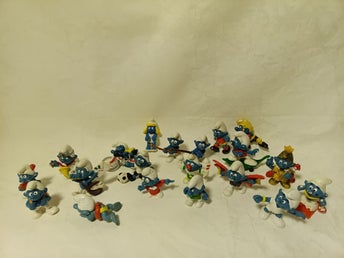 Samling Smurf-figurer – 20 stycken, Smurfar