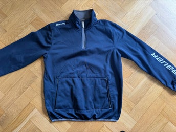 Bauer Team mörkblå tröja, storlek L/G junior