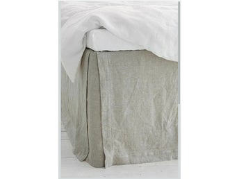 Ellos Home Elmira sängkappa 90x200 – 100% lin – Green/grönbeige