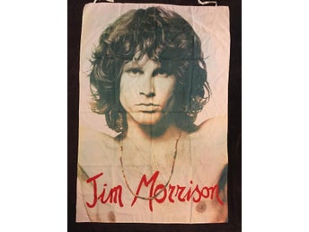 THE DOORS Jim Morrison WHITE. Poster flagga Big size Samlarobjekt