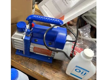 3CFM 1/4HP enstegsvakuumpump med oljenivåövervakningsfönster, backflödesskydd