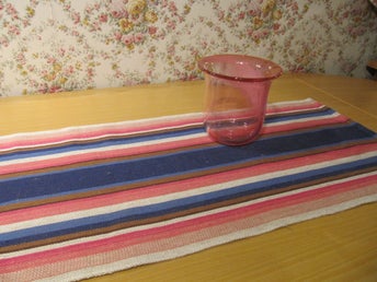 LÖPARE / DUK Handvävd 70-tal ALLMOGE Fina färger 33 x 90 cm