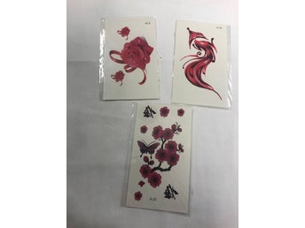 3ST Blommor Tatuering