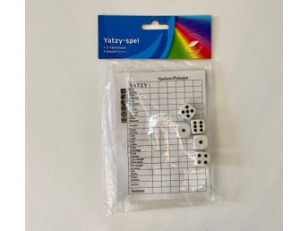 Yatzy Spel - 5 Tärningar + Poänghäfte