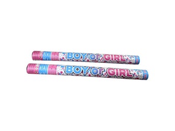 2 st Joker Boy Or Girl Konfettikanon Gender Reveal Blå Rosa Version: Pojke