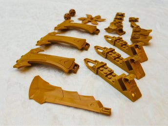 Stora Blandade Guld LEGO Bitar