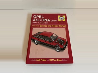 Haynes Opel Ascona petrol 1981-1988 Service Repair Manual 3215