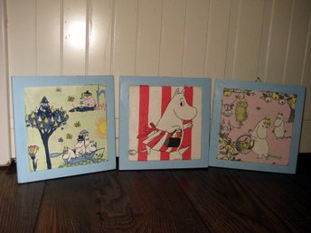 Mumin tavelserie tavlor barnrum kids children barn på tradera.com