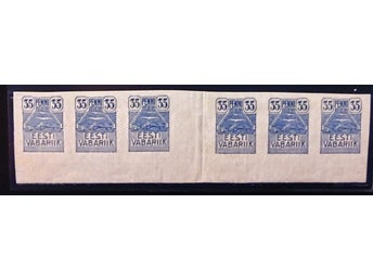 Estland 1918 fåglar Gutter Pair arkkant Mellanlägg MNH**