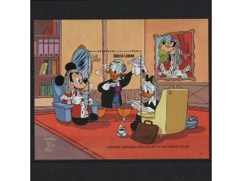 Sierra Leone 1990 Disney Gänget i London frim.utstllning 2v i 2 block