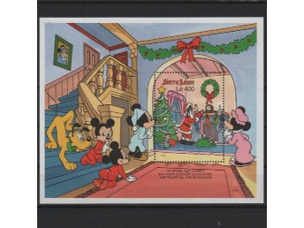 Sierra Leone 1990 Disney Gänget firar jul 6v i 6 block