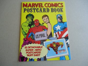 MARVEL POSTCARD BOOK 1978 ALBUM - 32 vykort X-Men HULK Spider-Man etc