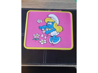 Smurfarna plåtlåda med handtag
