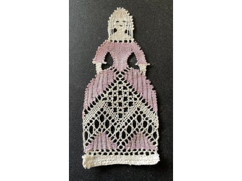 Vadstena spets Knypplad tant Lilla 14x7cm bokmärken tavla jättefin