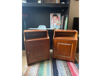 2 st sängbord / nattduksbord i furu – retro