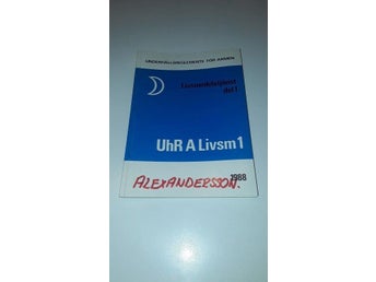 UhR A Livsm 1 1988 - Livsmedelstjänst del 1