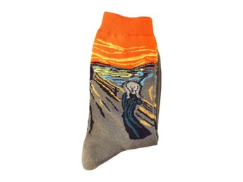 The Scream (M-L) (Brown) Socks