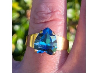 Ring Heart 11mm, Smycken, kristall, egen design.