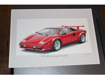 Affisch A3 (29.7 cm x 42 cm) Lamborghini Countach