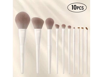 10Pcs proffessionellt molnporslin set mjuk löspuder rouge ögonskugga eyeliner