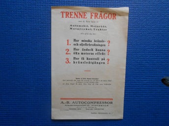 Trenne frågor AB Autocompressor Stockholm 1923