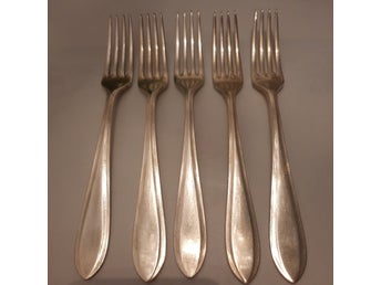 NYSILVER! 5 st Matskedar pläterad med äkta silver. I mycket bra skick!