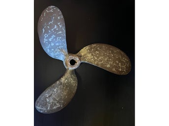 3 bladig båtpropeller Marin Marint Mässing. Propeller, inredning, dekoration.