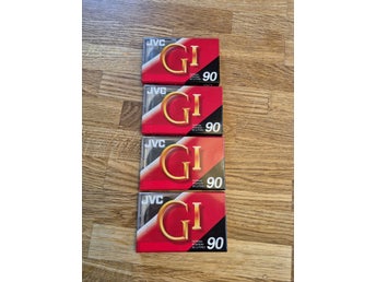 4st Oöppnade Kassettband JVC GI 90 - Tomma Blank Tapes Sealed
